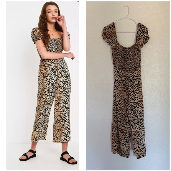 Faithfull the Brand Pants - Faithfull The Brand Della Leopard Print Jumpsuit XS/2